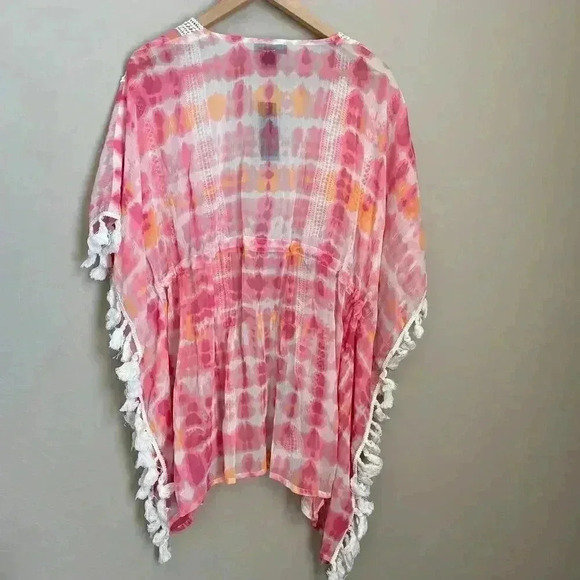 Steve Madden Tie Dye Eyelet Bathing Suit Coverup - Picture 12 of 12